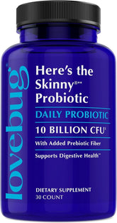 LOVEBUG Probiotic Capsules front view with label