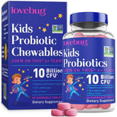 LOVEBUG Probiotic Chewables for Kids front view packaging