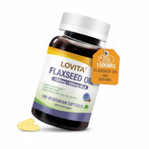 LOVITA Flaxseed Oil 180 softgels bottle front view