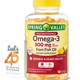 LUAL Fish Oil Supplement 180 softgel capsules front view