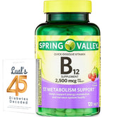 LUAL Vitamin B12 Quick-Dissolve Tablets front view with packaging