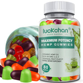 LUCKCHAN Hemp Gummies bottle front view with 90 gummies