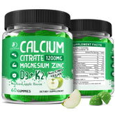 LUCNVEM Calcium Citrate Gummies front view with apple flavour