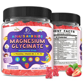 LUCNVEM Magnesium Glycinate Gummies 60 Count Strawberry Flavour front view