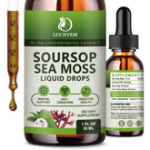 LUCNVEM Soursop Sea Moss Liquid Drops 320g front view