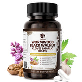 Lukaree Black Walnut Wormwood Clove Capsules 1155mg front view