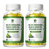 Lukaree Oregano Oil & Black Seed Oil supplement front view