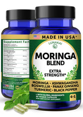 Lunakai Moringa Oleifera Leaf Extract 60 capsules front view