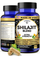 Lunakai Shilajit Supplement 60 capsules front view