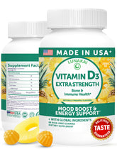 Lunakai Vitamin D3 Gummies front view with packaging
