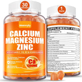 Maennyliy Calcium Magnesium Zinc Gummies front view with packaging