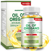 mamanana Oregano Oil Capsules front view with packaging