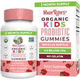 MARYRUTH'S Organic Probiotic Gummies for Kids front view, strawberry flavour