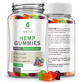 MaxHemp Hemp Gummies 191g front view with tropical fruit flavour