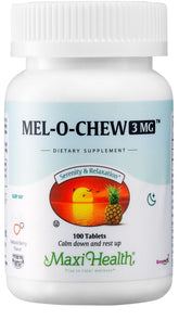 Maxi Health Chewable Melatonin 3mg Tablets front view packaging