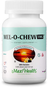 Maxi Health Mel-O-Chew chewable melatonin 1mg tablet front view
