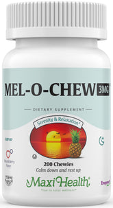 Maxi Health Mel-O-Chew Sleep Supplement front view with packaging