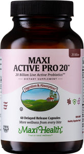 Maxi Health Probiotic Capsules front view with packaging