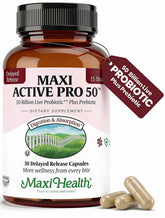 Maxi Health Probiotic Capsules front view with packaging