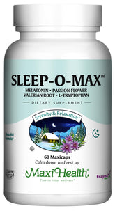 Maxi Health Sleep-O-Max herbal sleep supplement front view