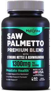 MaxVita Saw Palmetto Premium Blend 60 Capsules front view