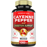 Mecisco Cayenne Pepper Supplement front view with packaging