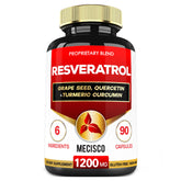Mecisco Resveratrol 1000mg supplement bottle front view