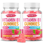 MEENCCD Vitamin B1 Gummies front view with raspberry flavour
