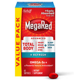 MegaRed Total Body + Refresh Omega-3 supplement front view
