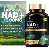 MEGNETA NAD+ Supplement 1200mg front view of the bottle