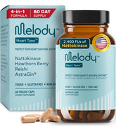 Melody Daily Heart Support Supplement 60 capsules front view