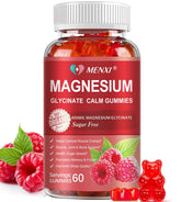 MENXI Magnesium Gummies raspberry flavour front view