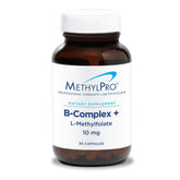 MethylPro B Complex + L-Methylfolate 10 mg front view of bottle