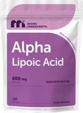 Micro Ingredients Alpha Lipoic Acid softgels front view