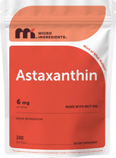 Micro Ingredients Astaxanthin 6mg softgels front view