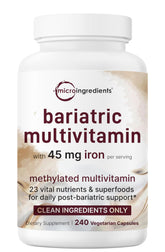 Micro Ingredients Bariatric Multivitamin 240 vegetarian capsules front view