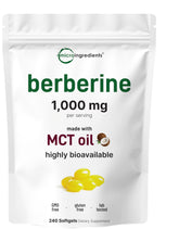 Micro Ingredients Berberine 1000mg softgels front view