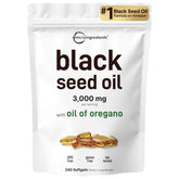 Micro Ingredients Black Seed Oil and Oregano Oil softgel pouch front view