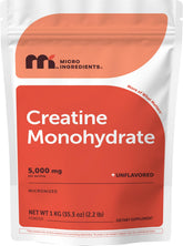 Micro Ingredients Creatine Monohydrate Powder 998g front view