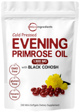 Micro Ingredients Evening Primrose Oil 240 mini softgels front view