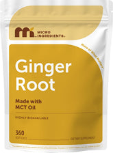 Micro Ingredients Ginger Root Softgel Supplement bottle front view