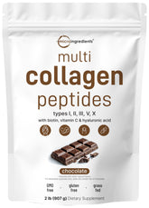 Micro Ingredients Hydrolyzed Collagen Peptides Powder 907g front view