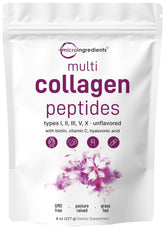 Micro Ingredients Hydrolyzed Collagen Peptides Powder front view