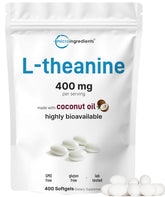 Micro Ingredients L-Theanine Softgels 400mg front view