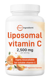 Micro Ingredients Liposomal Vitamin C 2500mg 240 veggie capsules front view