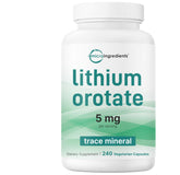 Micro Ingredients lithium orotate vegetarian capsules bottle front view