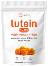 Micro Ingredients Lutein Softgels 240 count front view