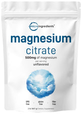 Micro Ingredients Magnesium Citrate Powder 907g front view