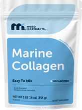 Micro Ingredients Marine Collagen Peptide Powder 1lb front view