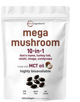 Micro Ingredients Mega Mushroom Complex 240 softgels front view